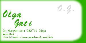 olga gati business card